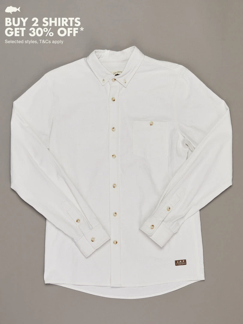 Just Another Fisherman Apparel ANCHORAGE SHIRT - WHITE