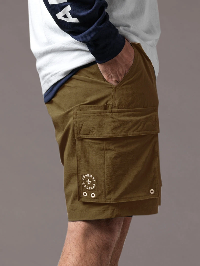 Just Another Fisherman ANGLER TECH CARGO SHORTS - KHAKI Apparel