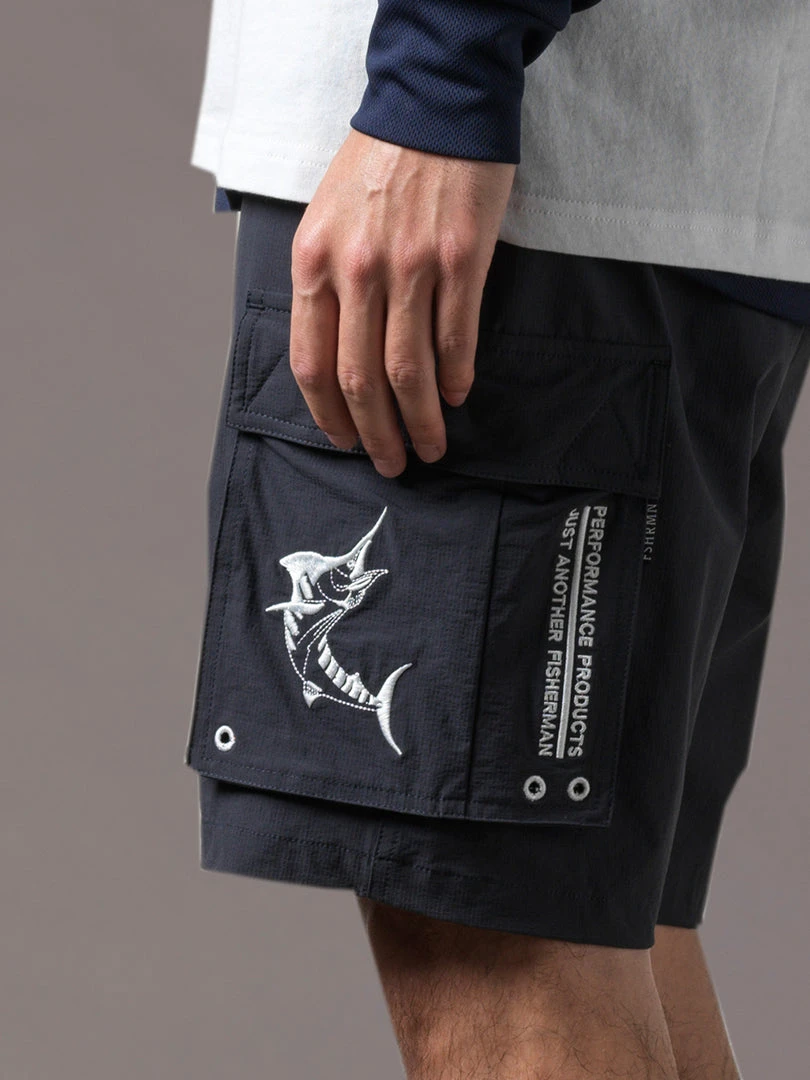 Just Another Fisherman ANGLER TECH CARGO SHORTS - NAVY