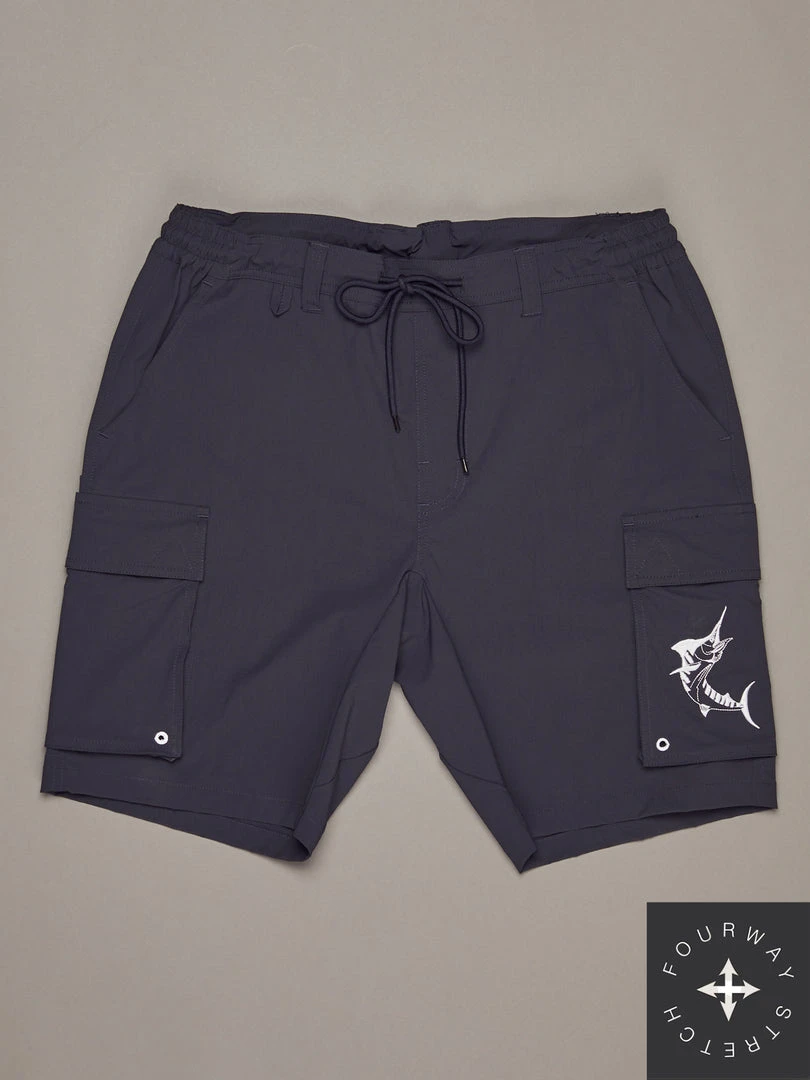 Just Another Fisherman ANGLER TECH CARGO SHORTS - NAVY