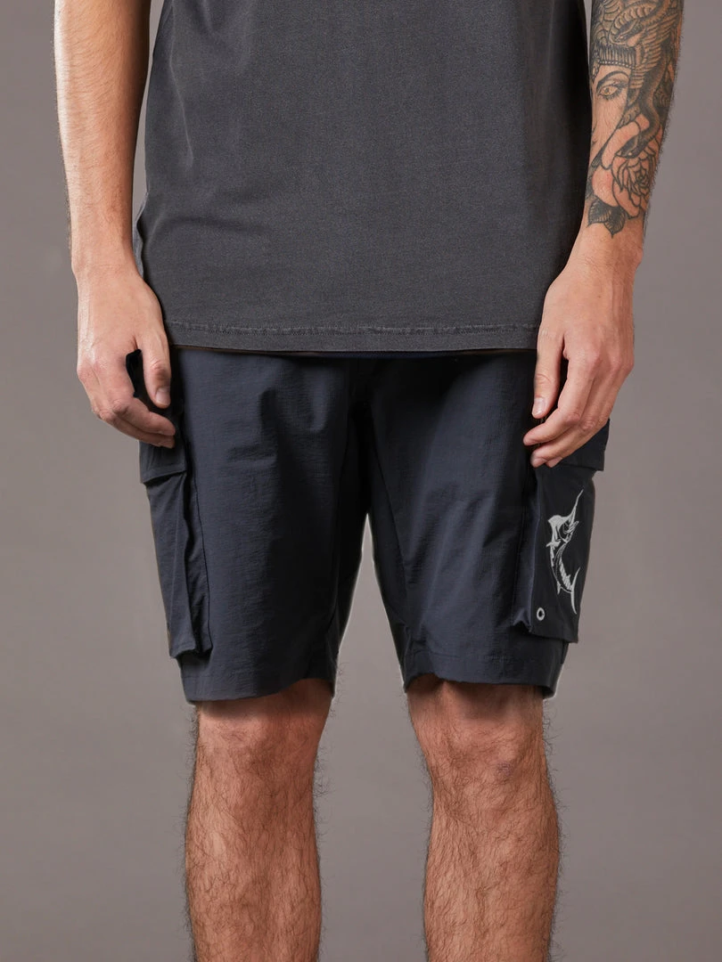 Just Another Fisherman ANGLER TECH CARGO SHORTS - NAVY