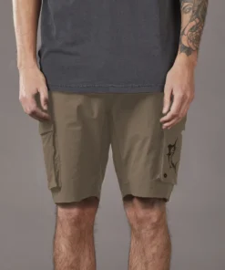 Just Another Fisherman Apparel ANGLER TECH CARGO SHORTS - TAUPE