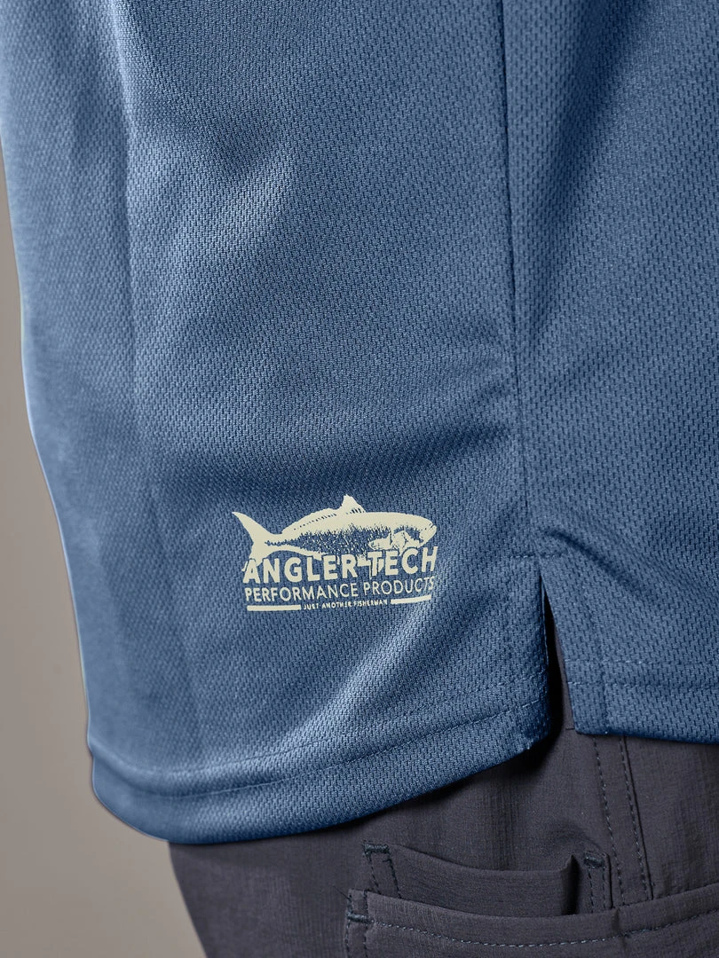 Just Another Fisherman ANGLER TECH LS TEE - BLUE/NATURAL
