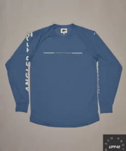 Just Another Fisherman ANGLER TECH LS TEE - BLUE/NATURAL