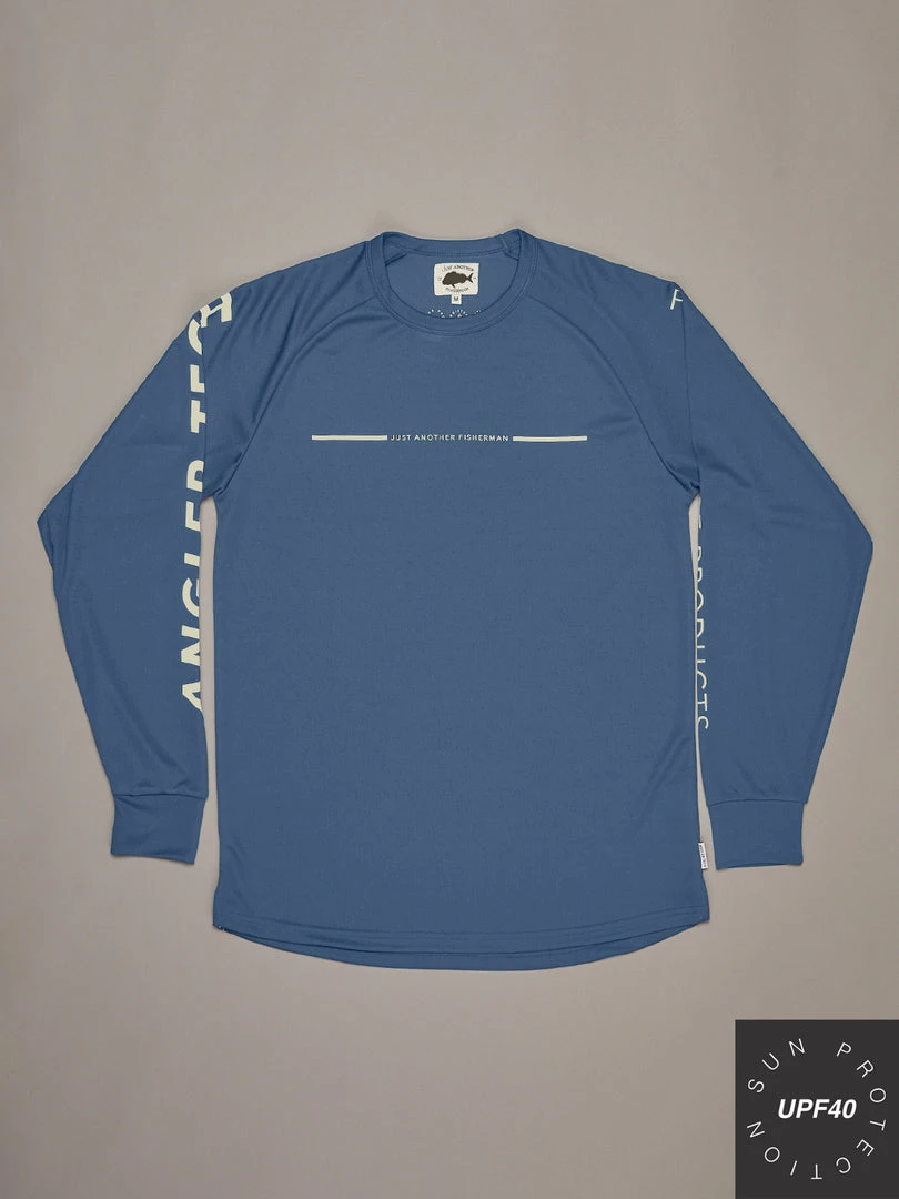 Just Another Fisherman ANGLER TECH LS TEE - BLUE/NATURAL