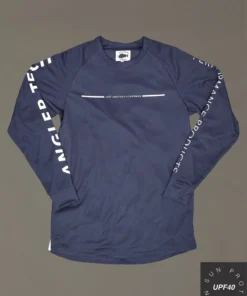 Just Another Fisherman ANGLER TECH LS TEE - NAVY