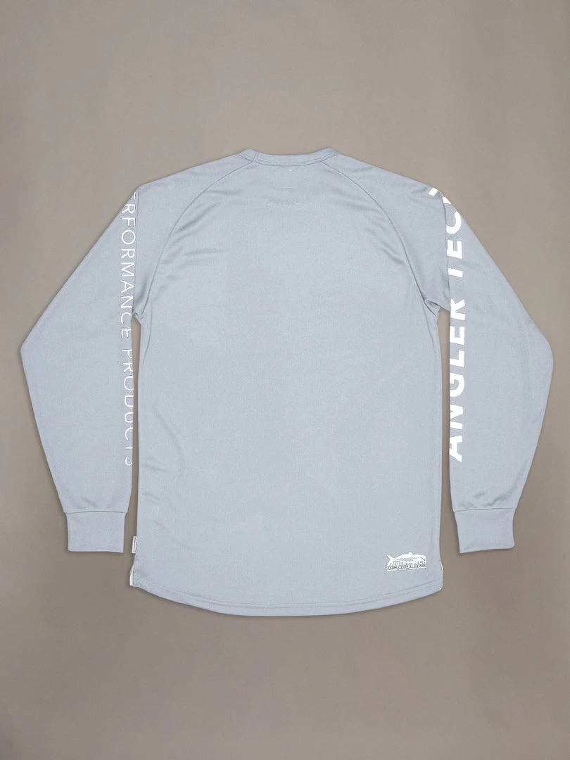 Just Another Fisherman ANGLER TECH LS TEE - PEARL/WHITE