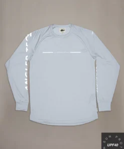 Just Another Fisherman ANGLER TECH LS TEE - PEARL/WHITE