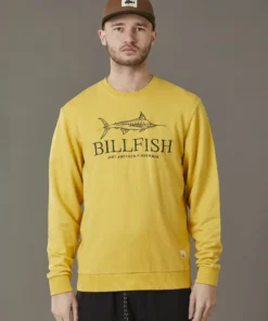 Just Another Fisherman Apparel BILLFISH CREW - WASHED YELLOW