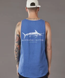 Just Another Fisherman BLUEWATER CRITTERS SINGLET - DEEP BLUE Apparel
