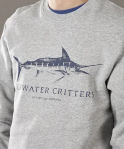 Just Another Fisherman Apparel BLUEWATER CRITTERS CREW - GREY MARLE