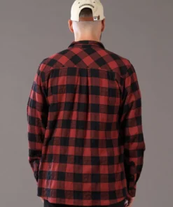 Just Another Fisherman Apparel BOATYARD SHIRT - CINABAR/BLACK CHECK