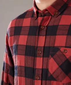 Just Another Fisherman Apparel BOATYARD SHIRT - CINABAR/BLACK CHECK