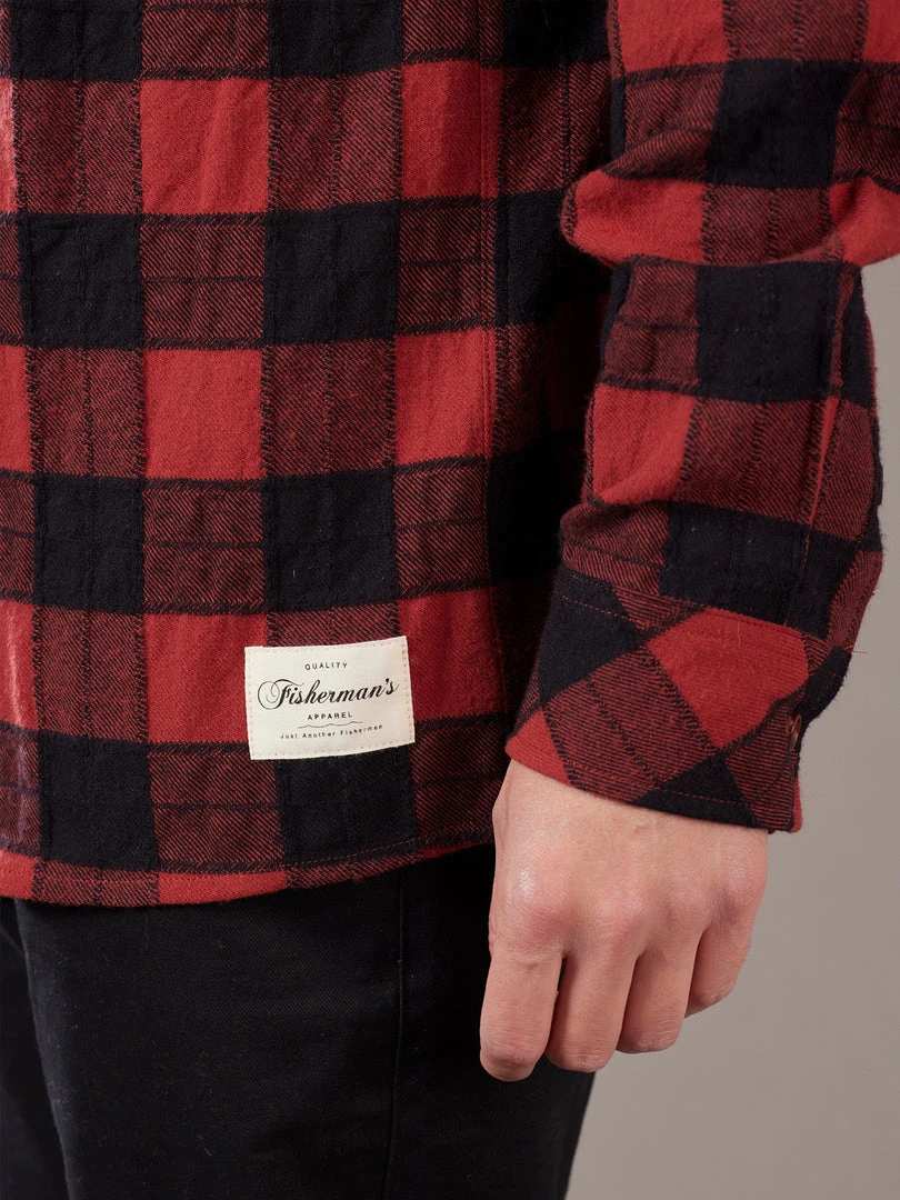 Just Another Fisherman Apparel BOATYARD SHIRT - CINABAR/BLACK CHECK