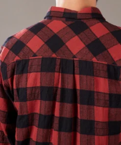 Just Another Fisherman Apparel BOATYARD SHIRT - CINABAR/BLACK CHECK