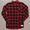 Just Another Fisherman Apparel BOATYARD SHIRT - CINABAR/BLACK CHECK