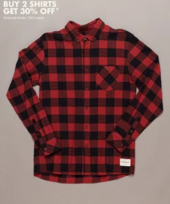 Just Another Fisherman Apparel BOATYARD SHIRT - CINABAR/BLACK CHECK