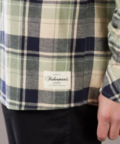 Just Another Fisherman BOATYARD SHIRT - MOSS/NAVY CHECK Apparel
