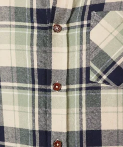 Just Another Fisherman BOATYARD SHIRT - MOSS/NAVY CHECK Apparel