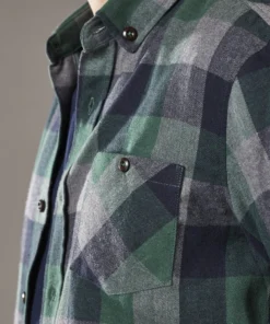 Just Another Fisherman BOATYARD SHIRT - GREEN CHECK