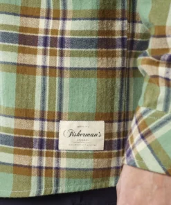 Just Another Fisherman BOATYARD SHIRT - LIGHT GREEN CHECK Apparel