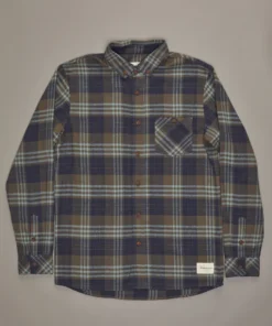 Just Another Fisherman Apparel BOATYARD SHIRT - OLIVE/BLUE