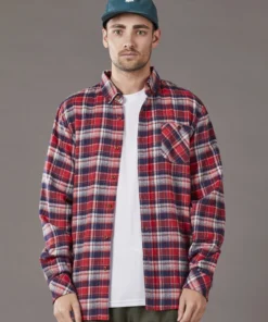 Just Another Fisherman BOATYARD SHIRT - RED CHECK
