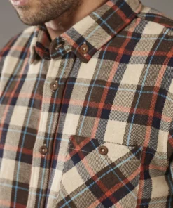 Just Another Fisherman BOATYARD SHIRT - BROWN/TAN Apparel