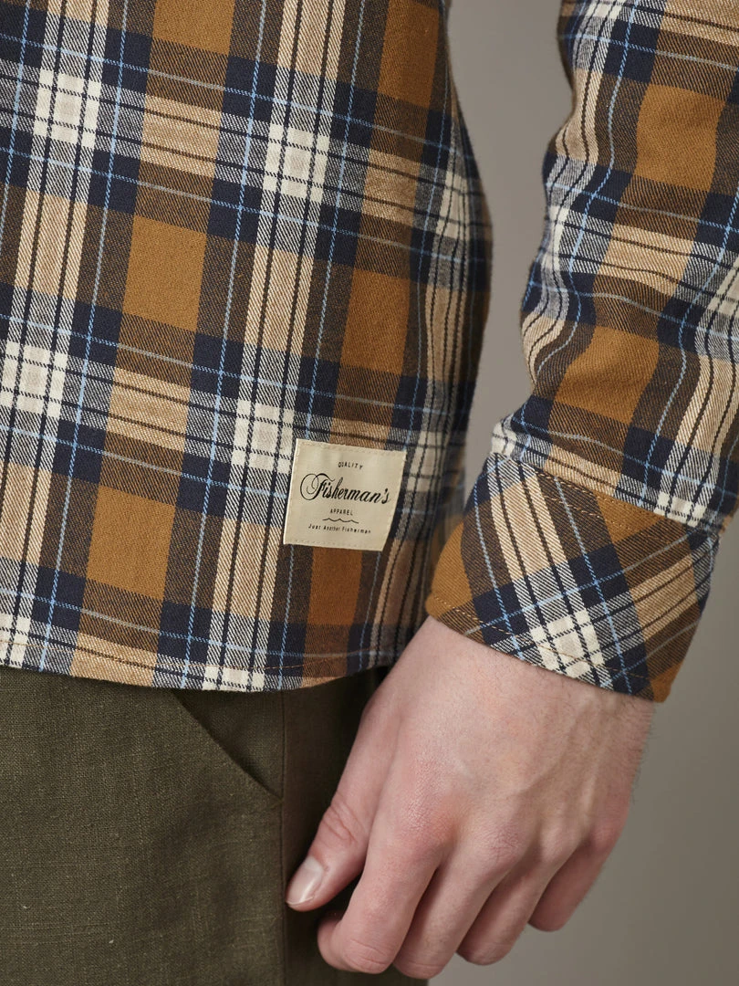 Just Another Fisherman BOATYARD SHIRT - TABACCO CHECK