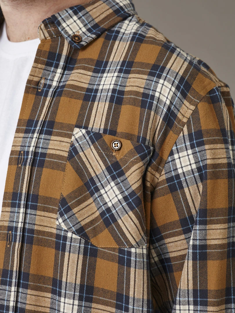 Just Another Fisherman BOATYARD SHIRT - TABACCO CHECK