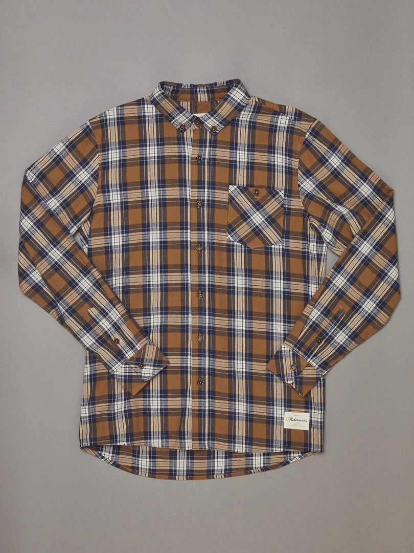 Just Another Fisherman BOATYARD SHIRT - TABACCO CHECK