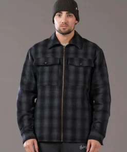 Just Another Fisherman CABIN JACKET - BLACK CHECK Apparel
