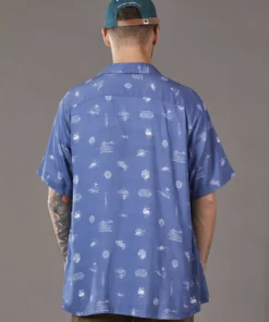 Just Another Fisherman COASTAL VINTAGE SS SHIRT - BLUE