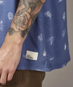 Just Another Fisherman COASTAL VINTAGE SS SHIRT - BLUE