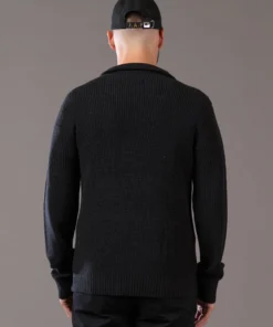 Just Another Fisherman DEEP SEA ZIP KNIT - LICORICE Apparel