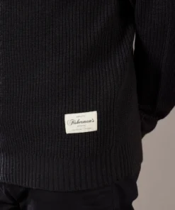 Just Another Fisherman DEEP SEA ZIP KNIT - LICORICE Apparel