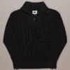 Just Another Fisherman DEEP SEA ZIP KNIT - LICORICE Apparel