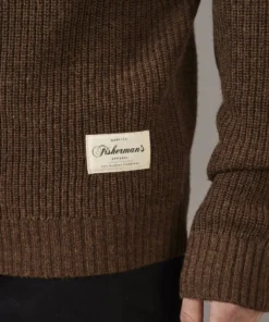 Just Another Fisherman DEEP SEA ZIP KNIT - BROWN