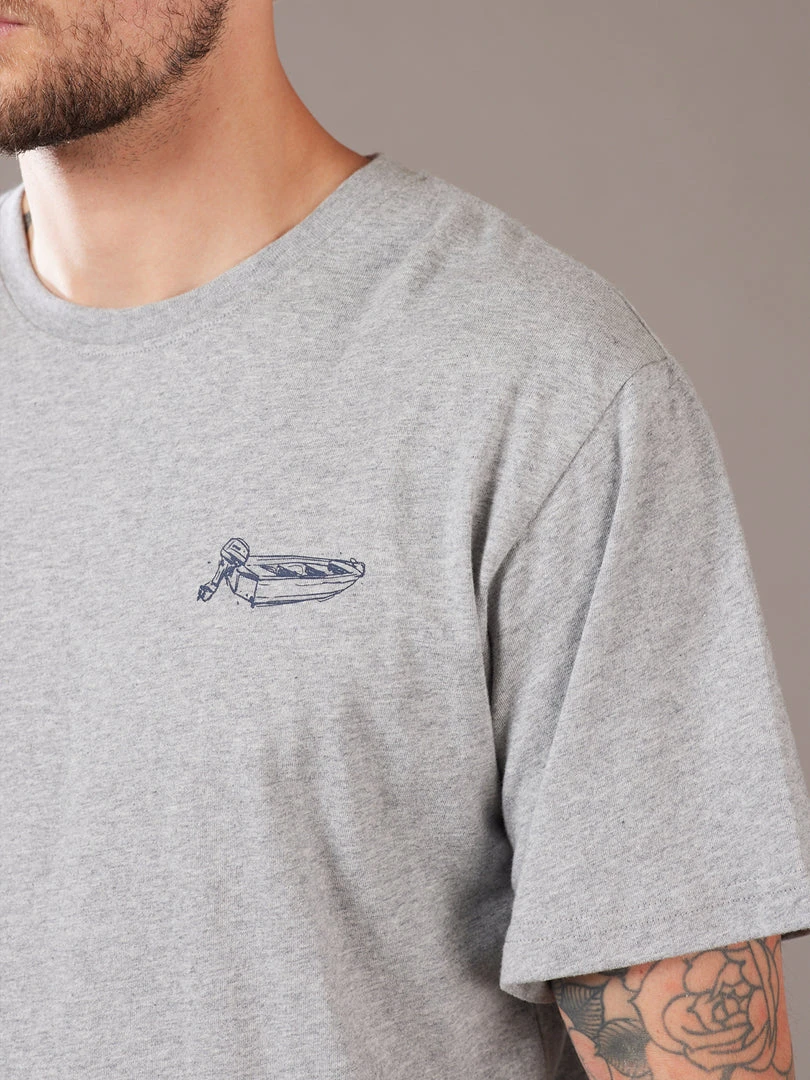 Just Another Fisherman DINGHY TEE - GREY MARLE Apparel