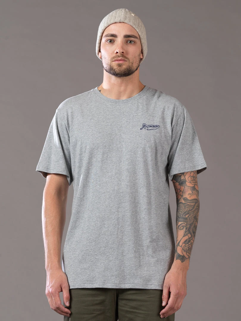 Just Another Fisherman DINGHY TEE - GREY MARLE Apparel