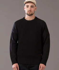 Just Another Fisherman FISH RIB CREW - BLACK Apparel