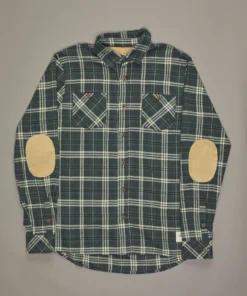 Just Another Fisherman FLANAGAN FLANNEL SHIRT - GREEN/NATURAL