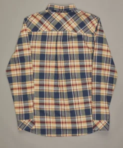 Just Another Fisherman Apparel FLANAGAN FLANNEL SHIRT - TAN/BLUE