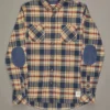 Just Another Fisherman Apparel FLANAGAN FLANNEL SHIRT - TAN/BLUE