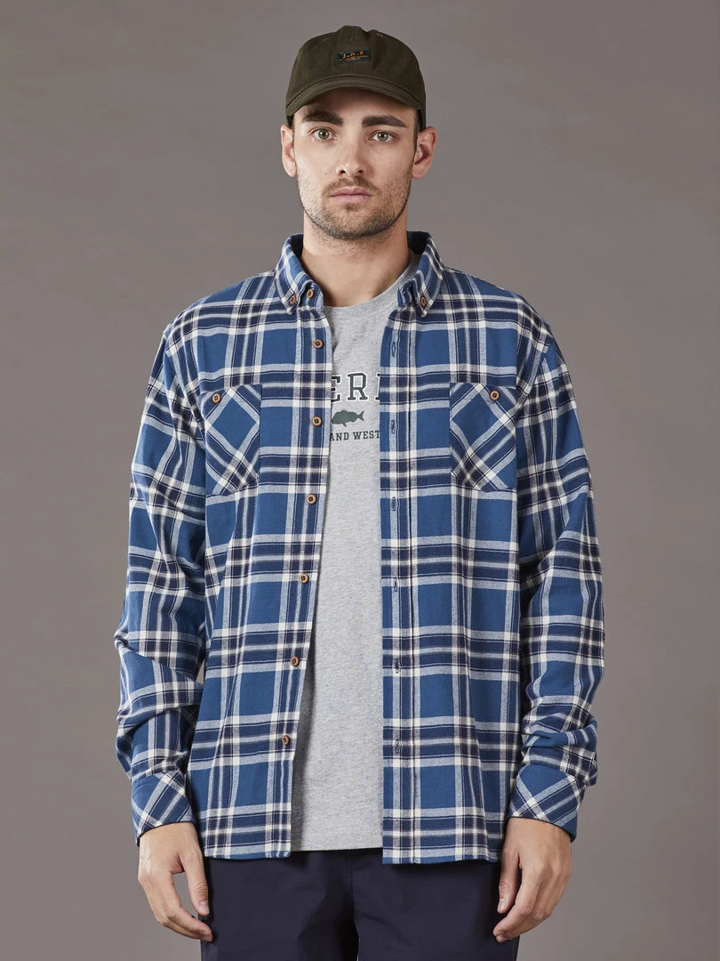 Just Another Fisherman FLANAGAN FLANNEL - TEAL CHECK Apparel