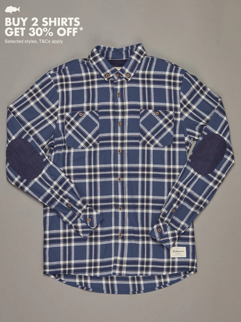 Just Another Fisherman FLANAGAN FLANNEL - TEAL CHECK Apparel