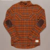 Just Another Fisherman FLANAGAN FLANNEL SHIRT - RUST/BROWN CHECK