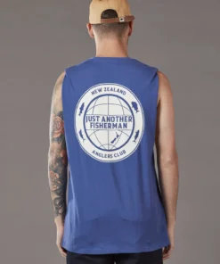 Just Another Fisherman Apparel GLOBAL ANGLER TANK - DEEP BLUE