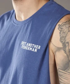 Just Another Fisherman Apparel GLOBAL ANGLER TANK - DEEP BLUE
