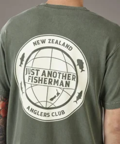 Just Another Fisherman Apparel GLOBAL ANGLER TEE - FOREST GREEN